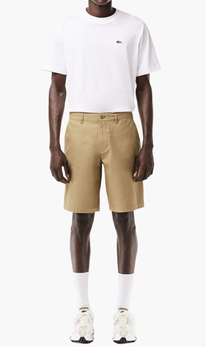 Cotton Gabardine Chino Bermuda Shorts