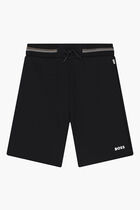 Boss Boys Black Logo Shorts