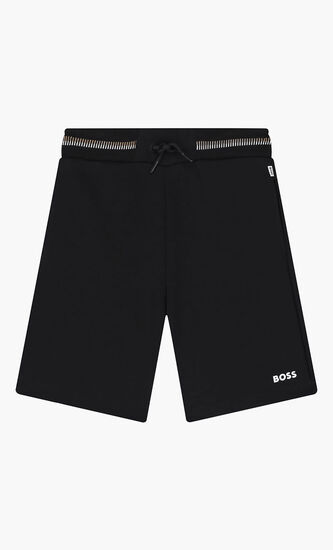Boss Boys Black Logo Shorts