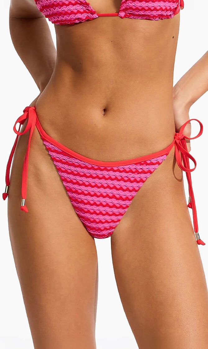 Mesh Effect Tie Side Rio Pant