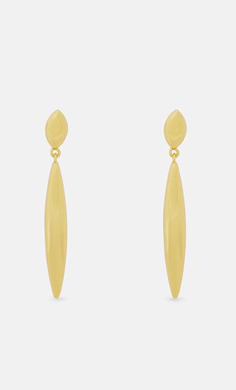 2 GOLD POST TOP AND DROP EARRING