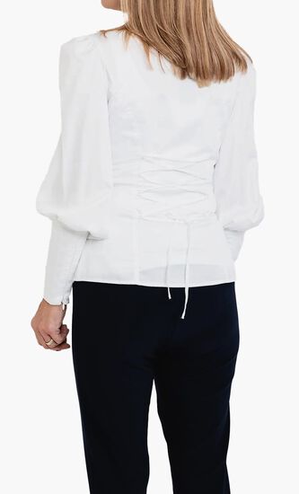LS RINA LACE UP TOP