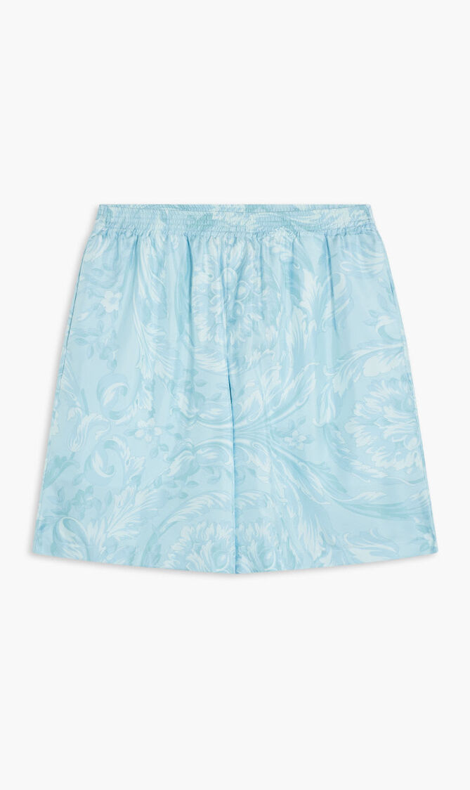 SHORTS BAROCCO PRINT SILK TWILL FABRIC