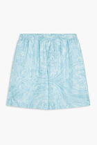 SHORTS BAROCCO PRINT SILK TWILL FABRIC