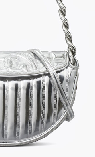 Mini Fleming Soft Metallic Quilt Crescent Bag