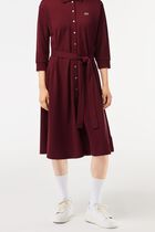 3/4 Sleeve Cotton Pique Polo Dress