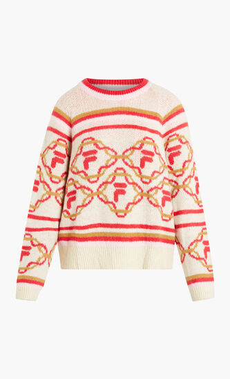 DEANA INTARSIA PLACEMENT CREW NECK