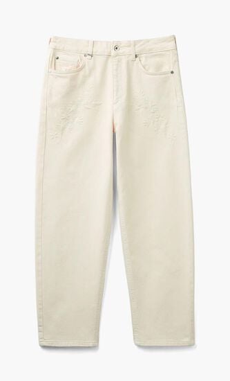 Floral Embroidery Trousers
