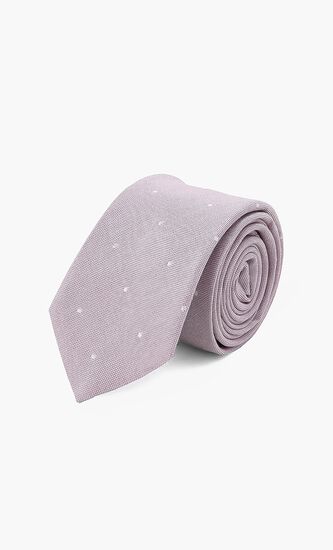 Polka Dot Narrow Silk Tie