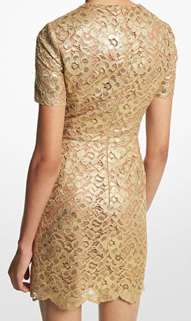 Metallic Lace Dress