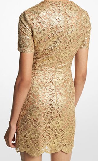 Metallic Lace Dress