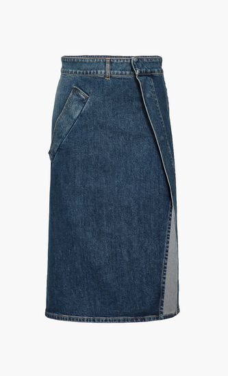 Vintage Wrap Denim Skirt