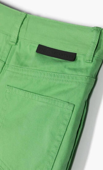 Green shorts for boy with logo
