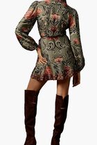 Arabesque Long Sleeve Mini Dress