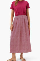 Long Dress with Printed Skirt