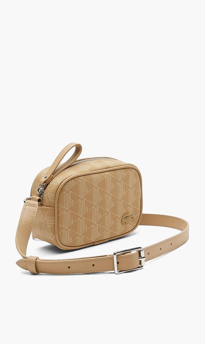 Monogram print cross body bag