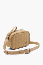 Monogram print cross body bag