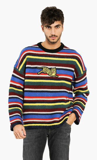Jumping Tiger Stripes Sweater