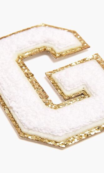 Chenille Sparkle Letter 'G' patch