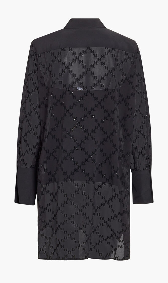 MONOGRAM GLITTER FLOCK TUNIC