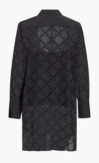MONOGRAM GLITTER FLOCK TUNIC