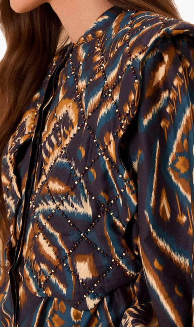 Ikat Matelasse Blouse