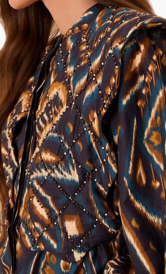 Ikat Matelasse Blouse