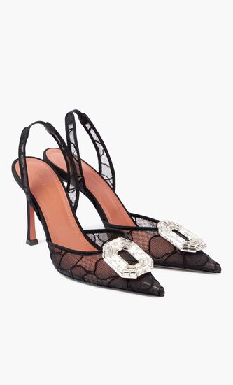 Camelia 90 Lace Slingback Pumps