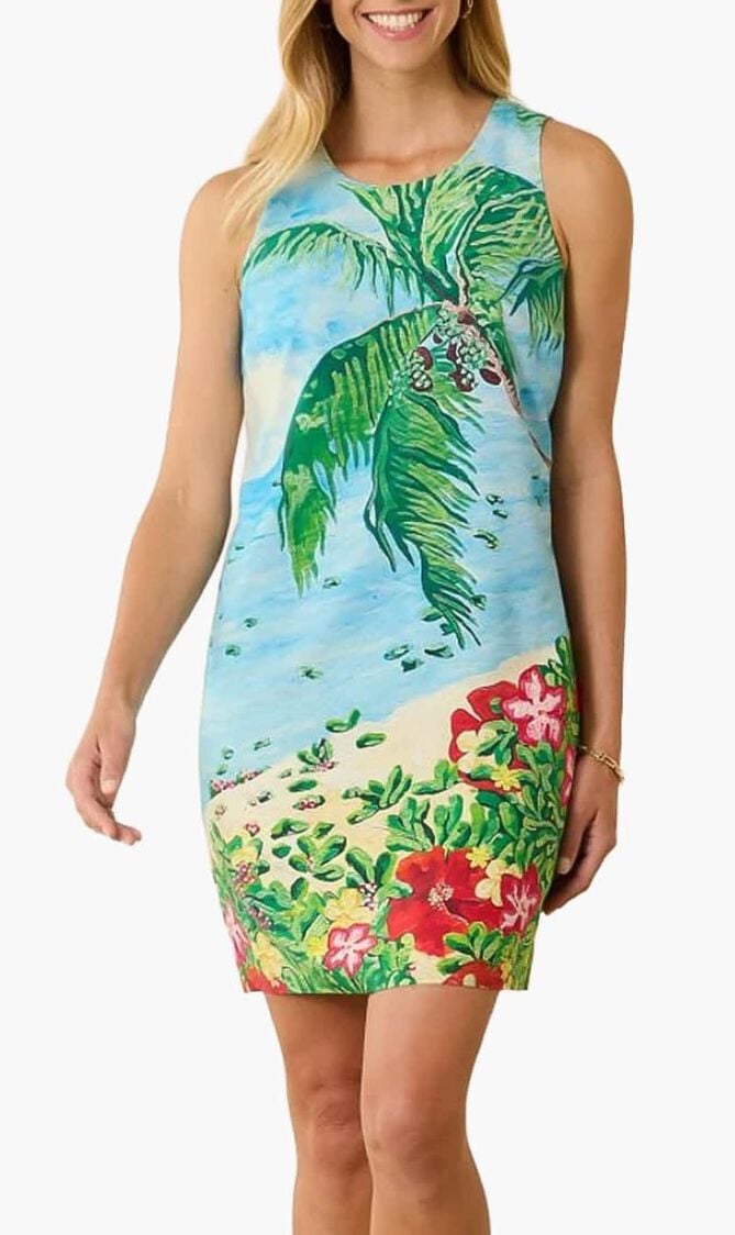 Coastal Comforts Silk Shift Dress