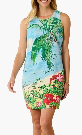 Coastal Comforts Silk Shift Dress
