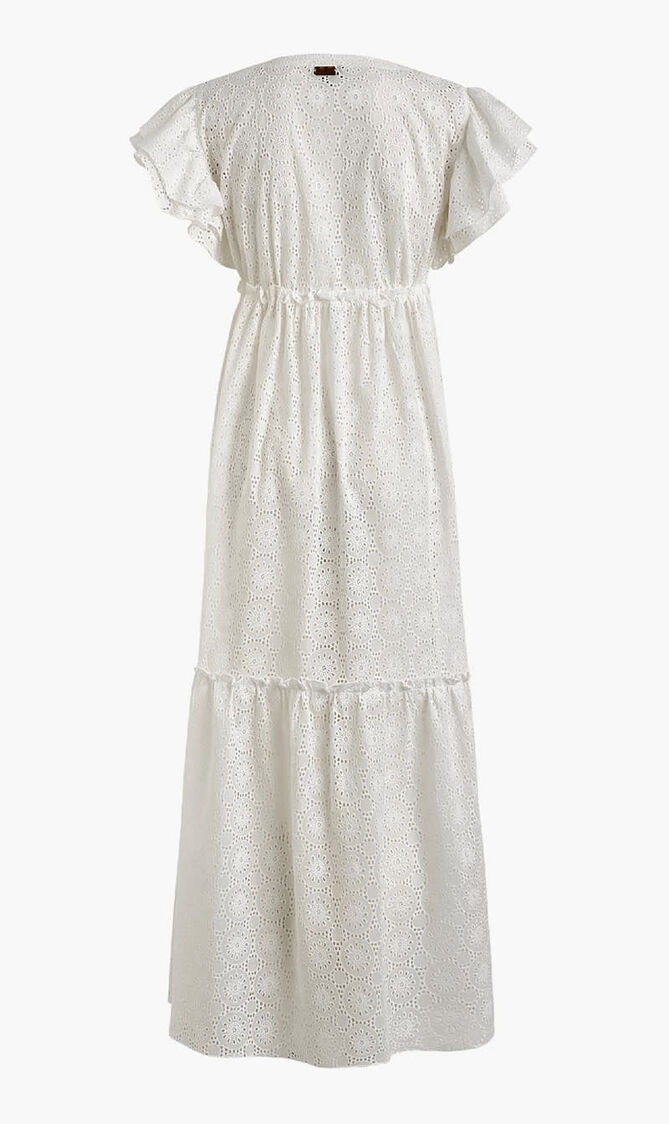 Long Cotton Dress Broderies Anglaises