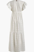 Long Cotton Dress Broderies Anglaises