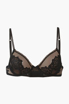 حمالة صدر بسلك سفلي ومطرزة بالدانتيل على شكل زهور