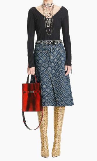 Deconstructed Denim Skirt