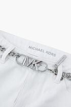 Denim Belted Flared Jeans