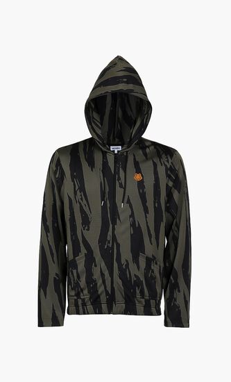 Pintuck Print Full Zip Jacket