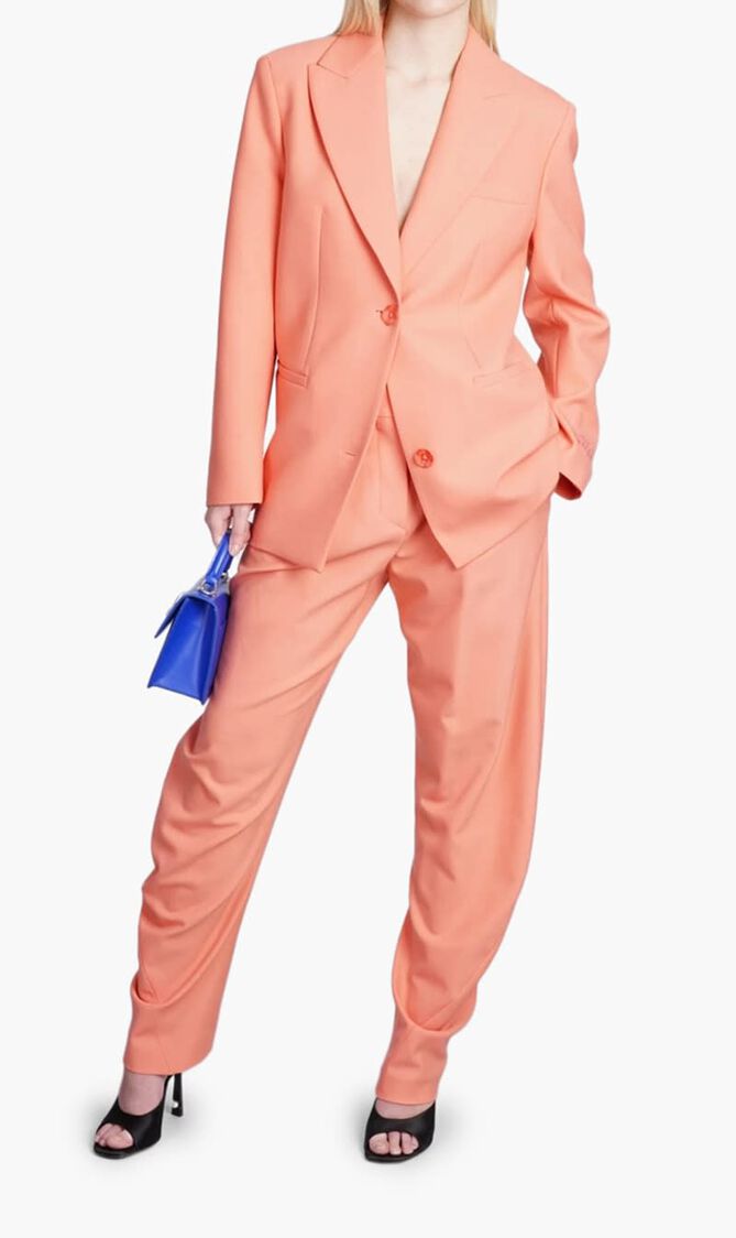 WO BLEND TWIST BANANA PANT CORAL RED COR