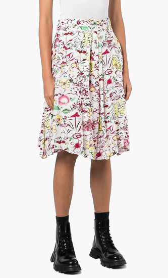 Printed Knee Length Skirt