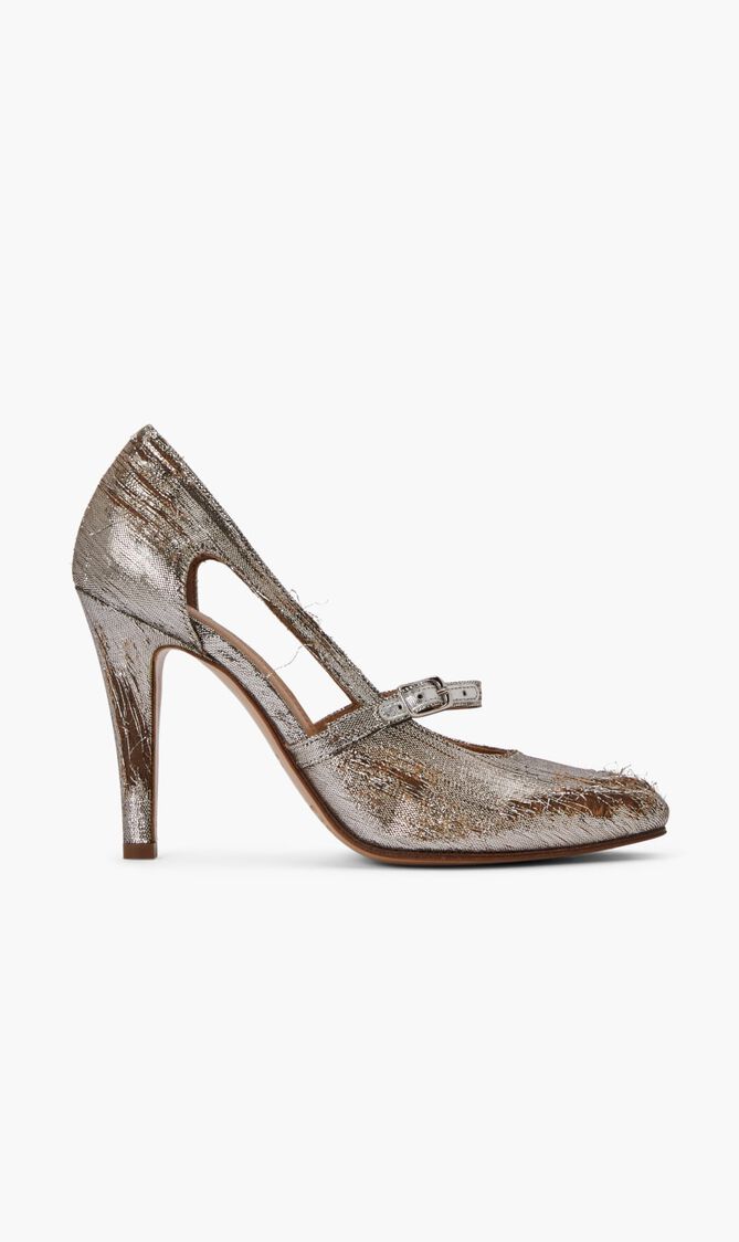 Court Shoe Lurex Gold