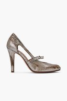 Court Shoe Lurex Gold