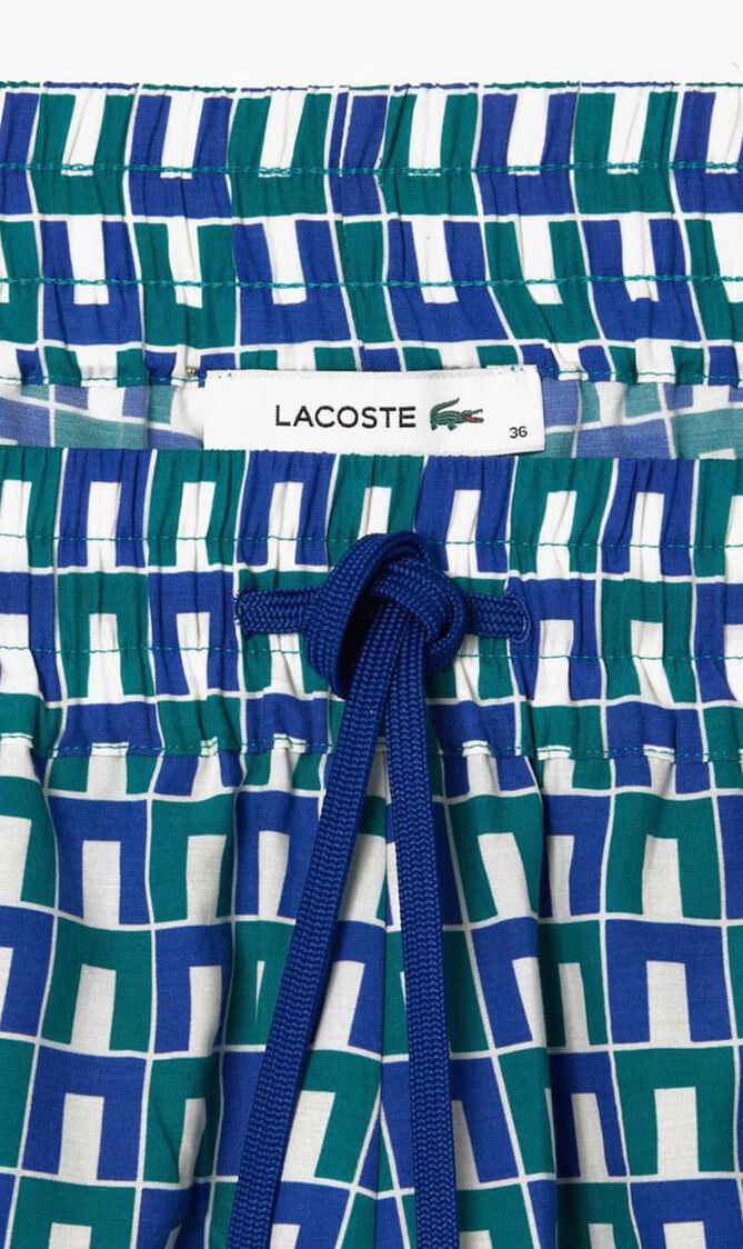 Graphic Print Short Draped Bermuda Shorts