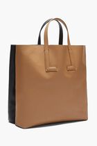 Two tone Leather Double Tote
