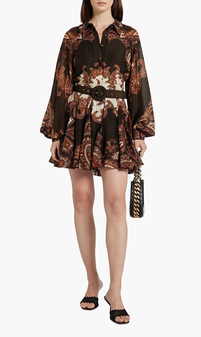 Omya Belted Mini Dress