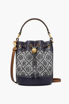 T MONOGRAM JACQUARD MINI BUCKET BAG