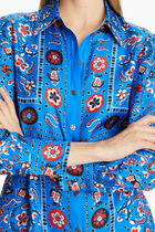 Printed Silk Shirtdress