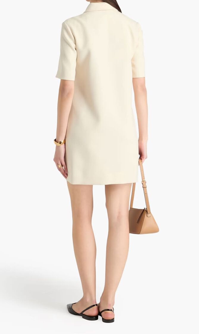 Crepe Mini Polo Dress