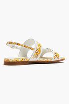 Majolica Print Calfskin Sandals