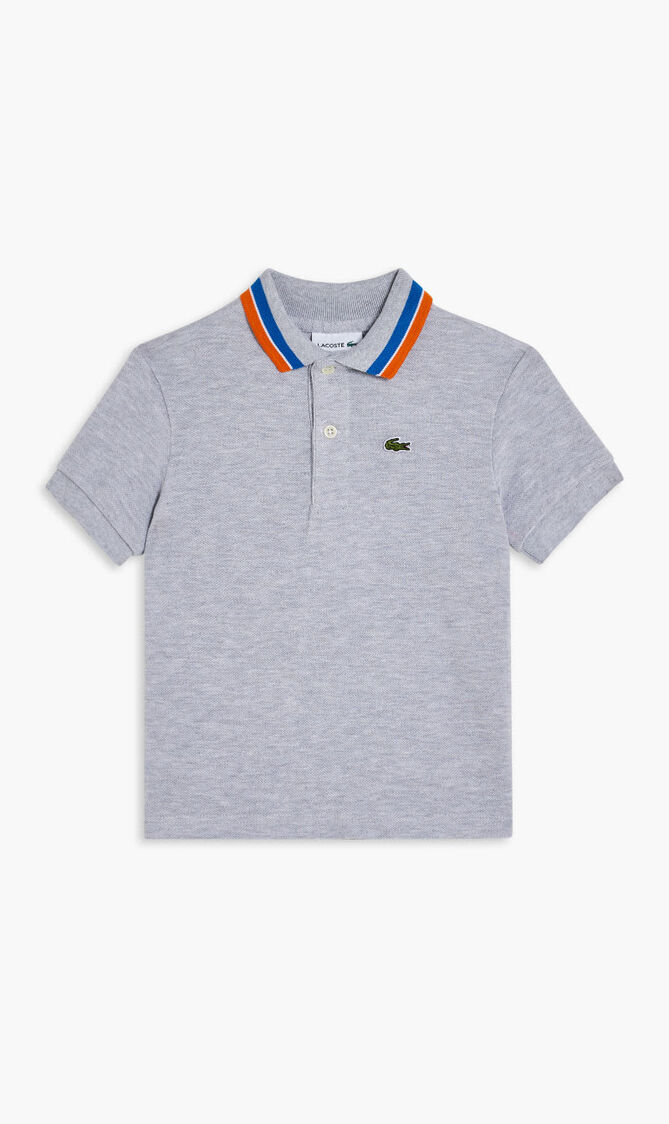 SHORT SLEEVED RIBBED COLLAR SHIRT