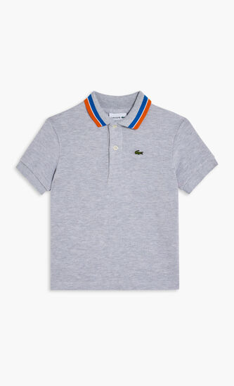 SHORT SLEEVED RIBBED COLLAR SHIRT