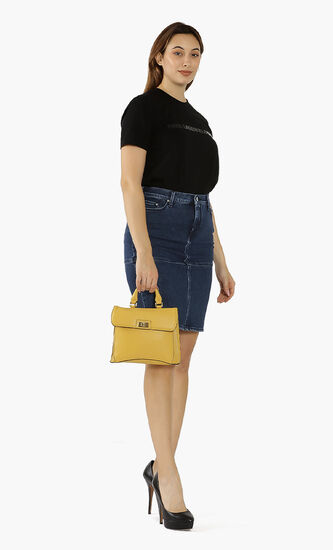 Joan Pebbled Leather Flap Bag